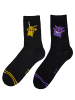 Pokemon 2er Pack Pokemon Socken Pikachu & Gengar Tennissocken Söckchen in schwarz