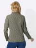 Sieh an! Stehkragen-Shirt in khaki-beige-bedruckt