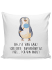 Mr. & Mrs. Panda Couchkissen Pinguin Lolli mit Spruch in Weiß
