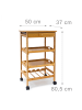 relaxdays Küchenrollwagen in Natur - (B)50 x (H)80,5 x (T)37 cm