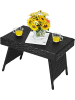 COSTWAY Gartentisch 60x40x40cm in Schwarz