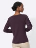 creation L Lyocell-Viskose-Pullover in aubergine