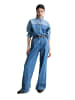 Marc O'Polo DENIM Jeansbluse in Patwork-Optik relaxed in Medium Blue