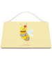 Mr. & Mrs. Panda Deko Schild Biene Blume ohne Spruch in Gelb Pastell