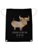 Mr. & Mrs. Panda Stoffbeutel Sternzeichen Stier mit Spruch in Schwarz