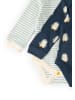 Little Green Radicals Bio-Baby-Body, 2er-Pack in Marineblau