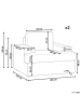 Beliani 2er-Set Sessel ALLA in Beige