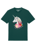 wat? Apparel T-Shirt Flash, the unicorn in Dunkelgrün