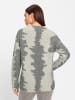 Heine Jacquard-Pullover in grau-sand-gemustert