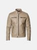 KOROSHI Biker-leder-effektjacke in grau