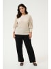 KAFFE curve Langarm-Bluse KCtia in Feather Gray