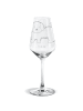 Mr. & Mrs. Panda Weißwein Glas Hund Flauschig ohne Spruch in Transparent