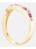 Diamant L'éternel Ring aus 375 Gelbgold mit Diamant mit Rubin
