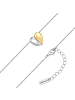 Yokoamii Kette Herz aus Messing in silber/gelbgold