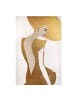 WALLART Leinwandbild - Dame mit Hut in Gold in Gold