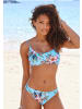 LASCANA Bustier-Bikini-Top in hellblau-bedruckt