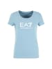 EA7 T-Shirt 'Shiny' in hellblau