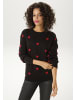 Aniston CASUAL Strickpullover in schwarz-rot