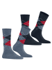 Burlington Socken 2er Pack in Grau/Blau/Rot