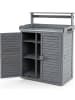 COSTWAY Pflanztisch mit Unterschrank 87x45x120cm in Grau
