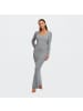 CFAB Maxi-Kleid in Graumeliert