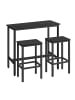 VASAGLE Bartisch Barnet in Schwarz - (B)100 x (H)90 x (T)40 cm