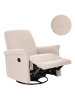 Beliani Fernsehsessel ECHION in Beige/Schwarz - (W) 82 x (H) 100 x (L) 90 cm