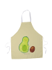 Mr. & Mrs. Panda Schürze Avocado Kern rollt ohne Spruch in Gelb Pastell