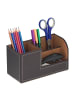 relaxdays Schreibtisch-Organizer in Braun