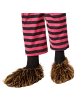 tectake Unisex-Overall mit pink-schwarzen Querstreifen, schwarz/pink
