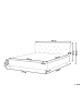 Beliani Doppelbett SAVERNE in Grau/Braun - (W) 197 x (H) 100 x (L) 228 cm