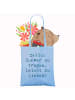 Mr. & Mrs. Panda Tote Bag Spruch Zeichenllo Liebe mit Spruch in Sky Blue