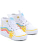 Vans Kinder Sneaker "Sk8-Hi Zip Rainbow Star" in Weiß