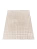 KADIMA DESIGN Hochflor Teppich Shaggy waschbar Unifarben Struktur Schlafzimmer in Creme