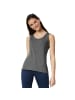 tectake Einfarbiges Damen Top, grau