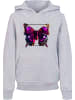 F4NT4STIC Hoodie Pink Schmetterling HOODIE UNISEX in grau meliert