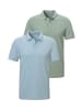 John Devin Poloshirt in hellblau/salbei