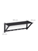 relaxdays Wandgarderobe in Schwarz - (B)65 x (H)23 x (T)25 cm