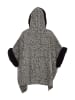 fraully Damen Poncho in Schwarz
