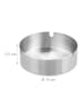 relaxdays 4 x Aschenbecher in Silber - (H)3,5 x Ø 10 cm