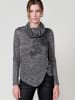 KOROSHI Embroidered long sleeve women's t-shirt in SCHWARZ