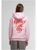Mister Tee Hoodie "Lucky Cherry Ladies Fluffy Hoody" in Rosa