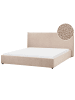 Beliani Wasserbett LAVAUR in Beige - (W) 203 x (H) 100 x (L) 220 cm
