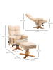 HOMCOM Massagestuhl-80L x 86B x 99H cm-Cremeweiß
