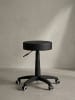 KADIMA DESIGN Bürohocker Kosmetik Leder-Optik, 360° Drehbar, 44-55cm Verstellbar in Schwarz