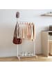 HOMCOM Garderobenständer-68L x 43B x 171H cm-Weiß