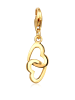 Elli Charm 925 Sterling Silber Herz in Gold