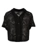 Urban Classics Urban Classics Damen Ladies Crochet Lace Resort Shirt in black