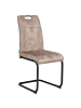 Beliani 4er-Set Esszimmerstuhl CISCO in Beige/Schwarz