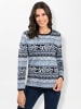WITT WEIDEN Jacquard-Pullover in marine-bleu-gemustert